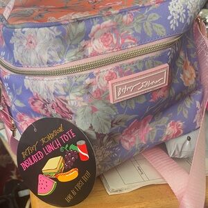 Betsey Johnson Pink and Purple Floral Tote